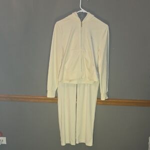 Juicy Couture Off-White Track Pants and Hoodie Set